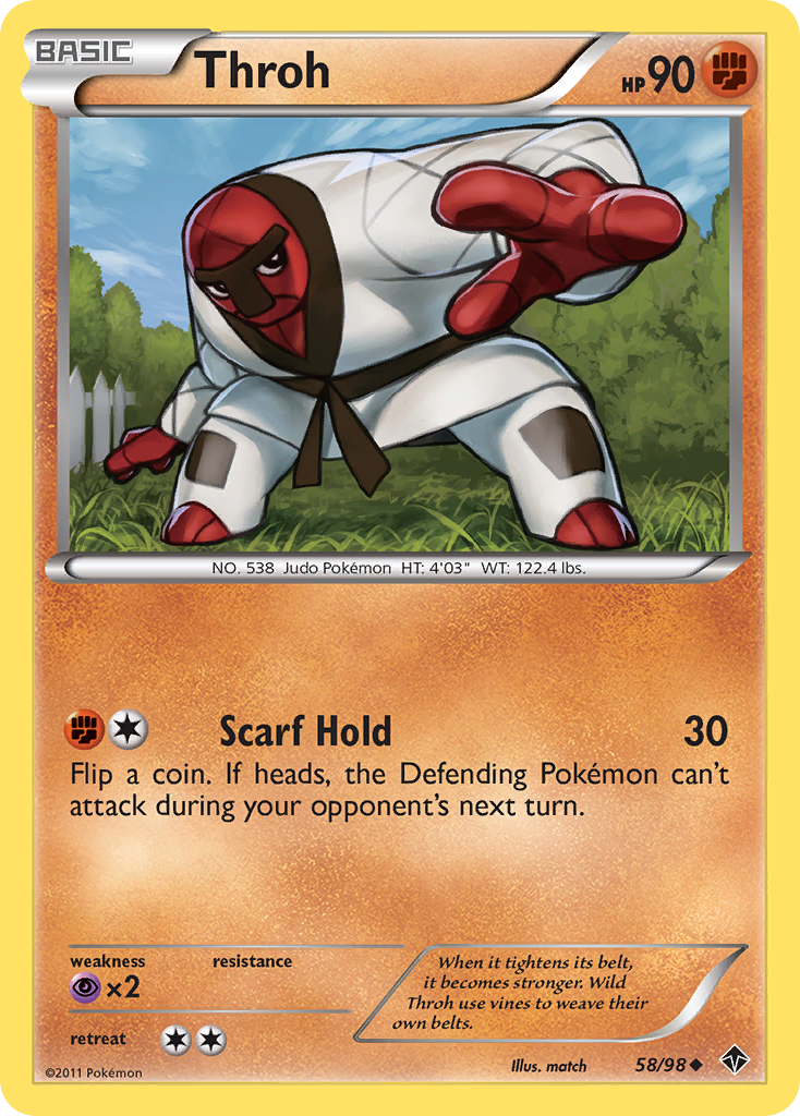 Throh – Emerging Powers 58/98 Pokémon card