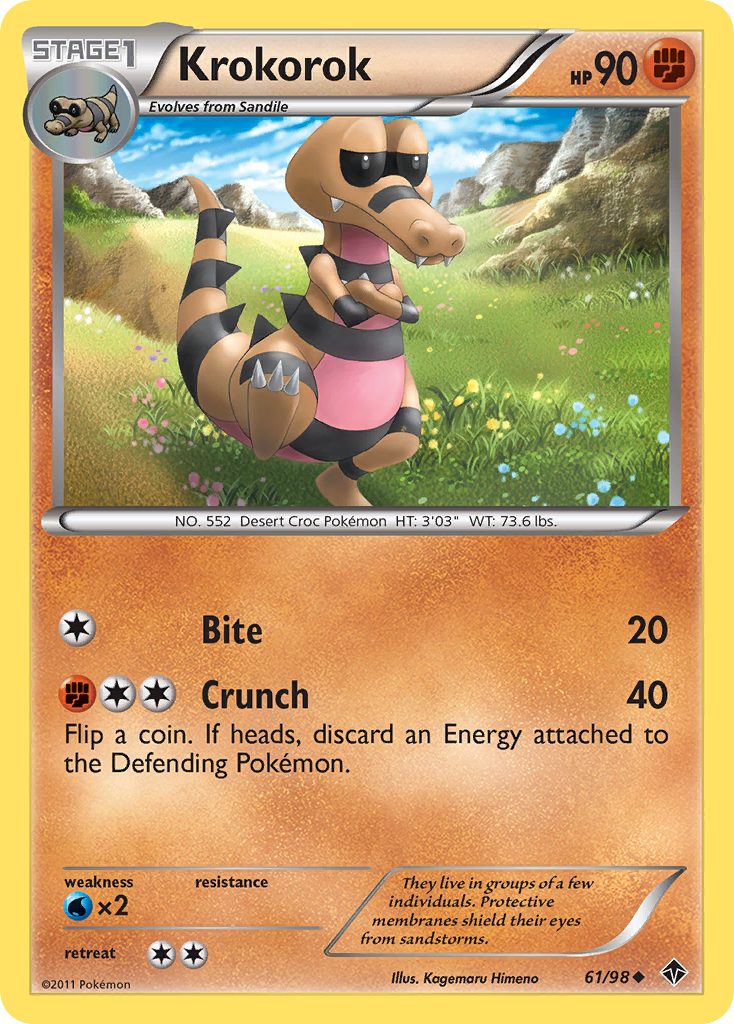 Krokorok – Emerging Powers 61/98 Pokémon card
