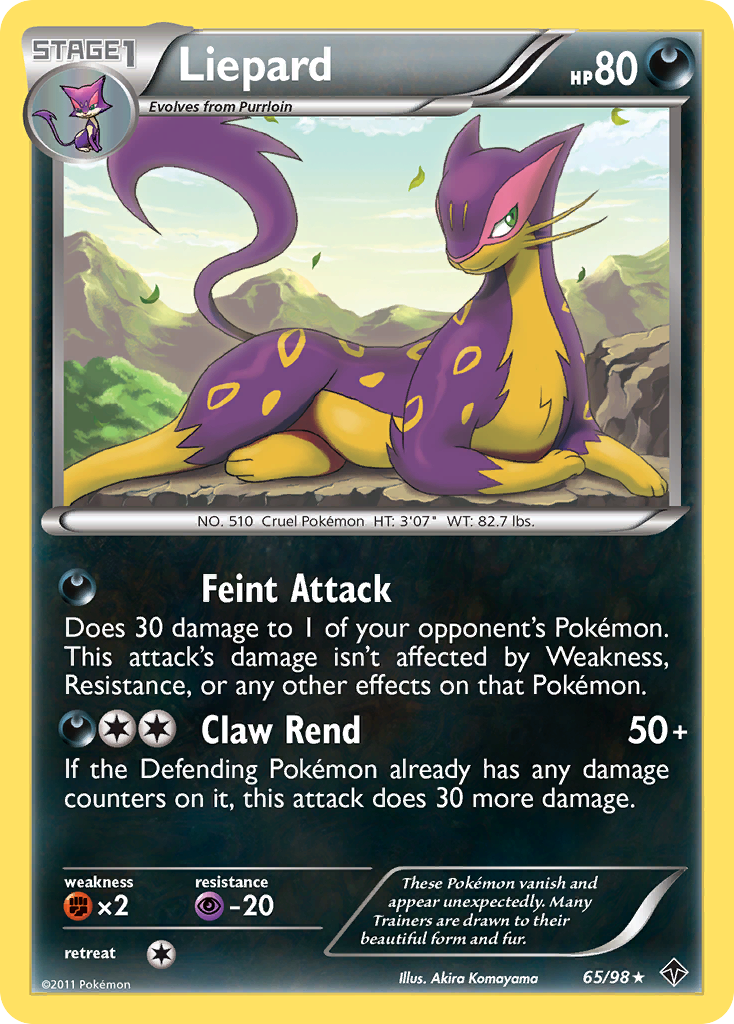 Liepard – Emerging Powers 65/98 Pokémon card