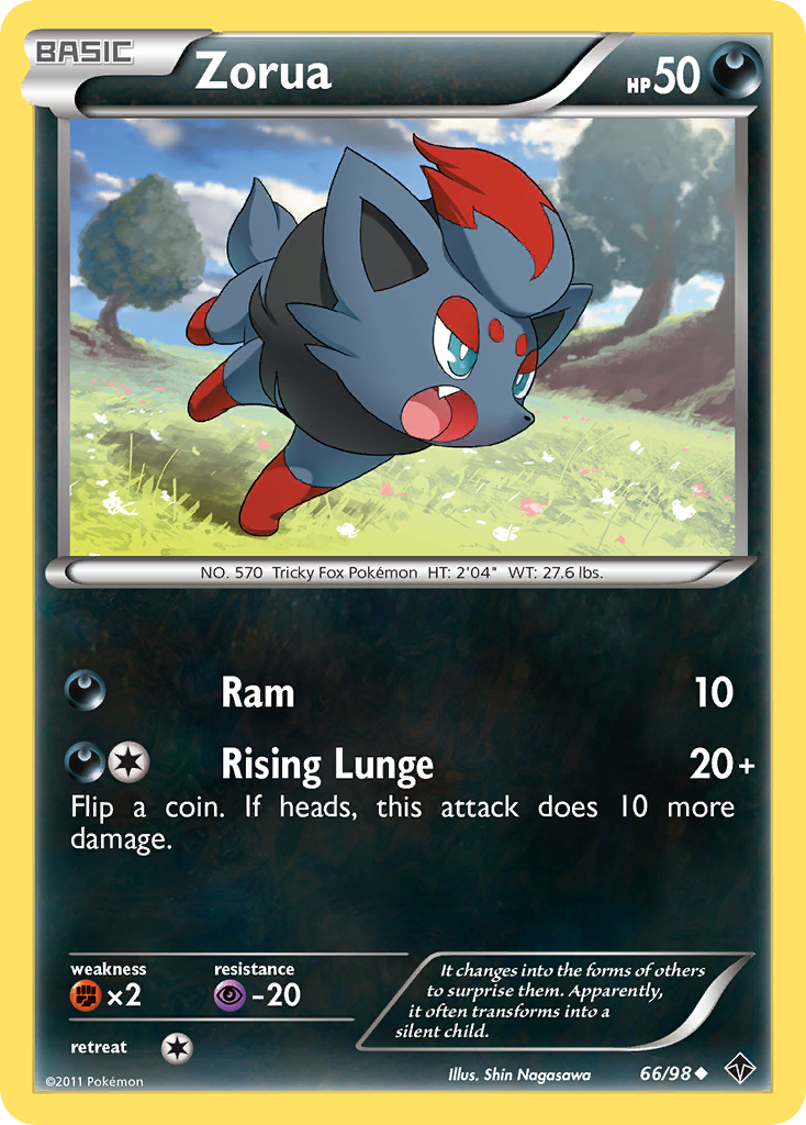 Zorua – Emerging Powers 66/98 Pokémon card