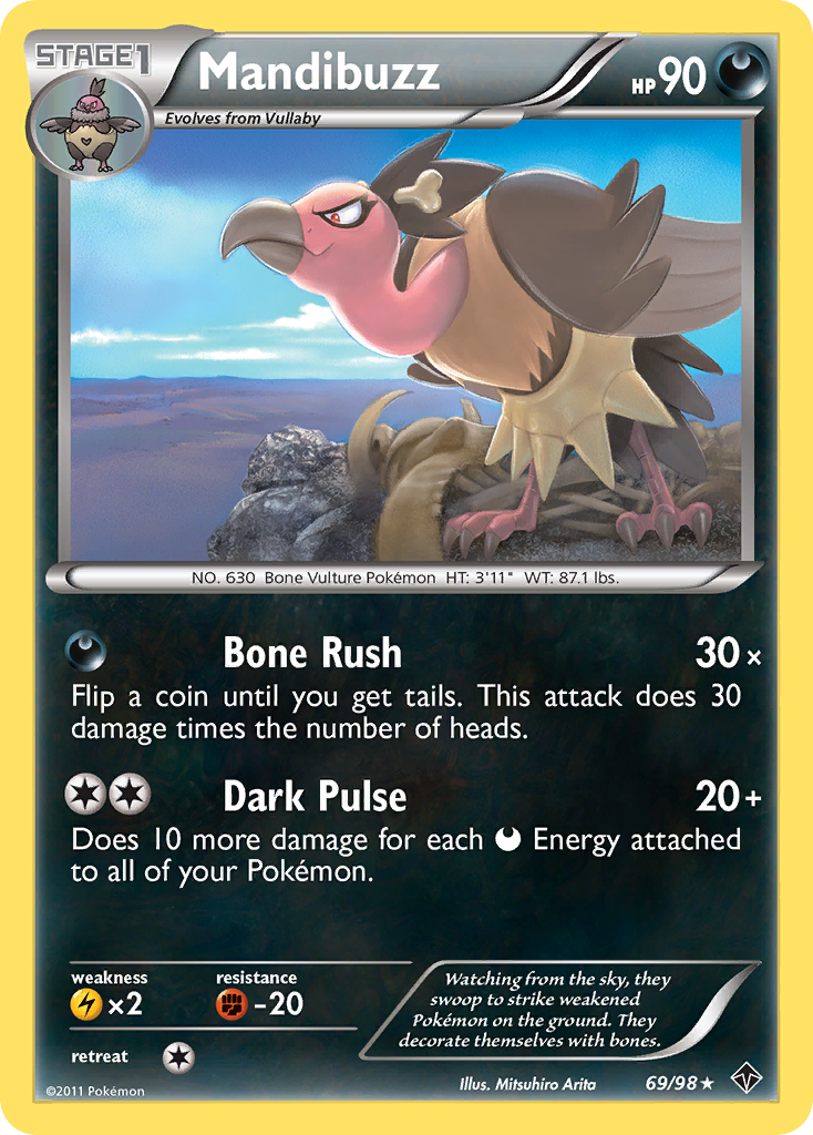 Mandibuzz – Emerging Powers 69/98 Pokémon card