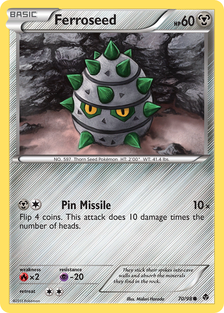 Ferroseed – Emerging Powers 70/98 Pokémon card