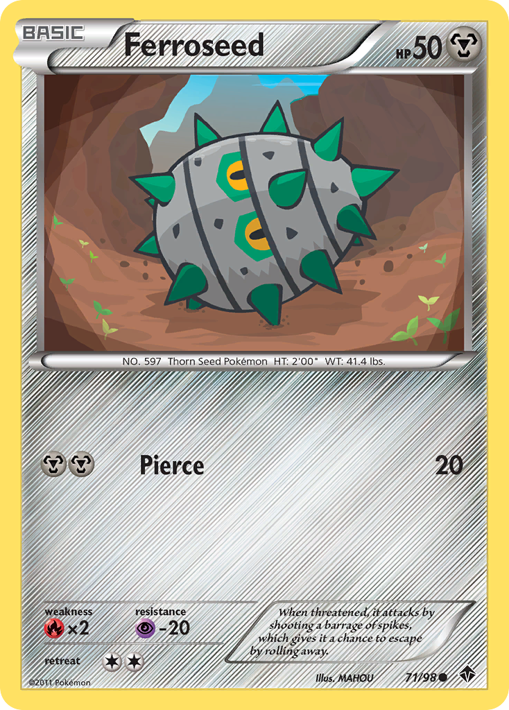 Ferroseed – Emerging Powers 71/98 Pokémon card