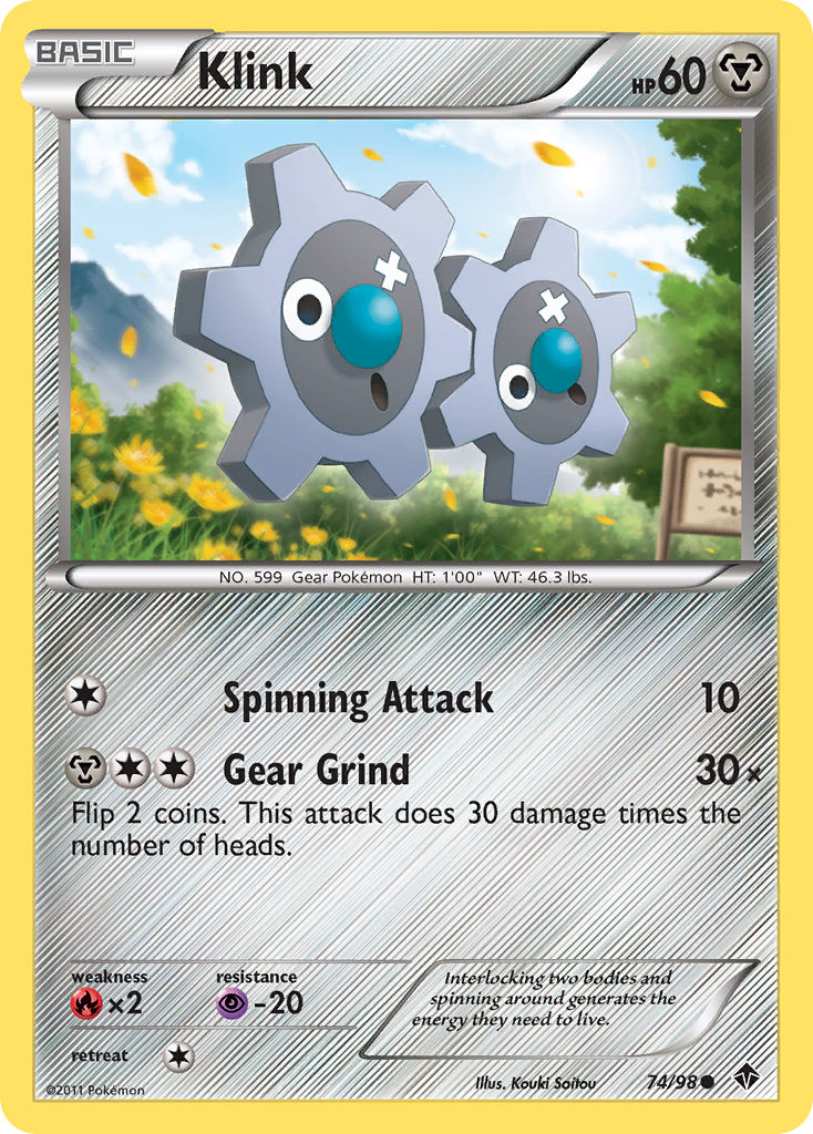Klink – Emerging Powers 74/98 Pokémon card