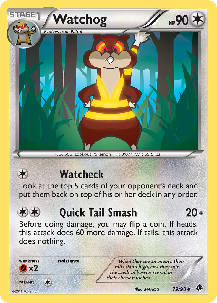 Watchog – Emerging Powers 79/98 Pokémon card