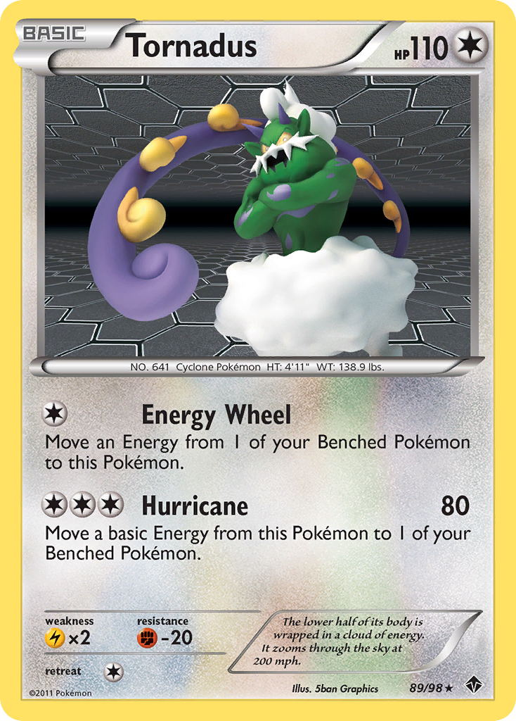 Tornadus – Emerging Powers 89/98 Pokémon card