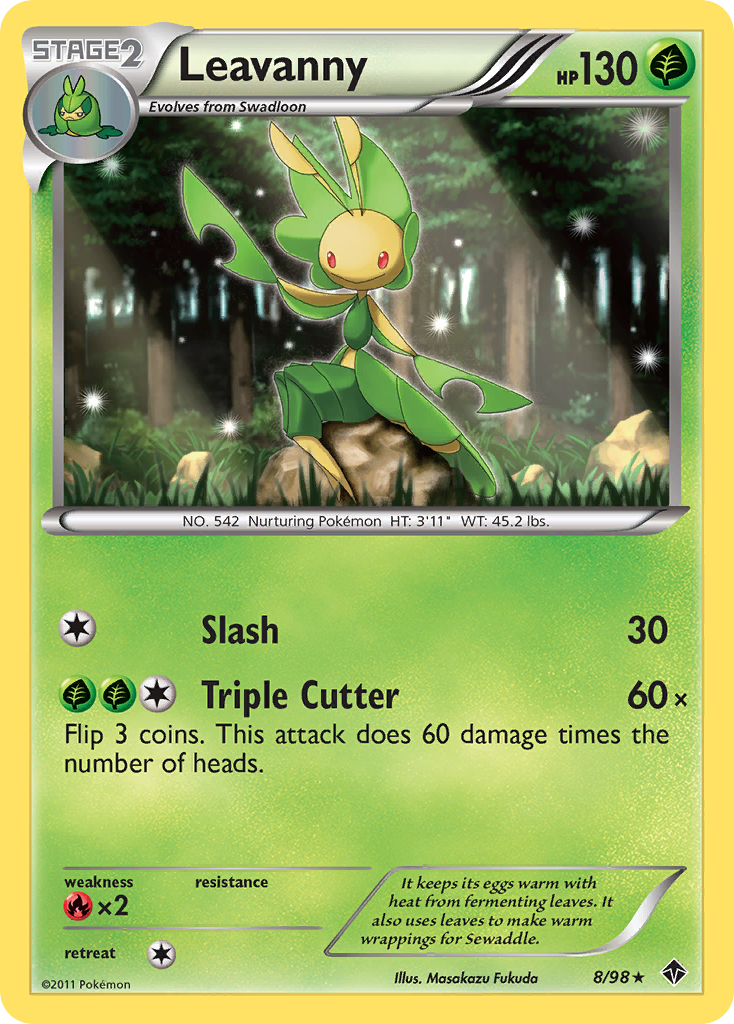 Leavanny – Emerging Powers 8/98 Pokémon card