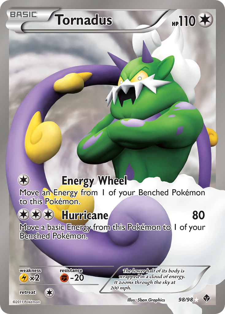 Tornadus – Emerging Powers 98/98 Pokémon card