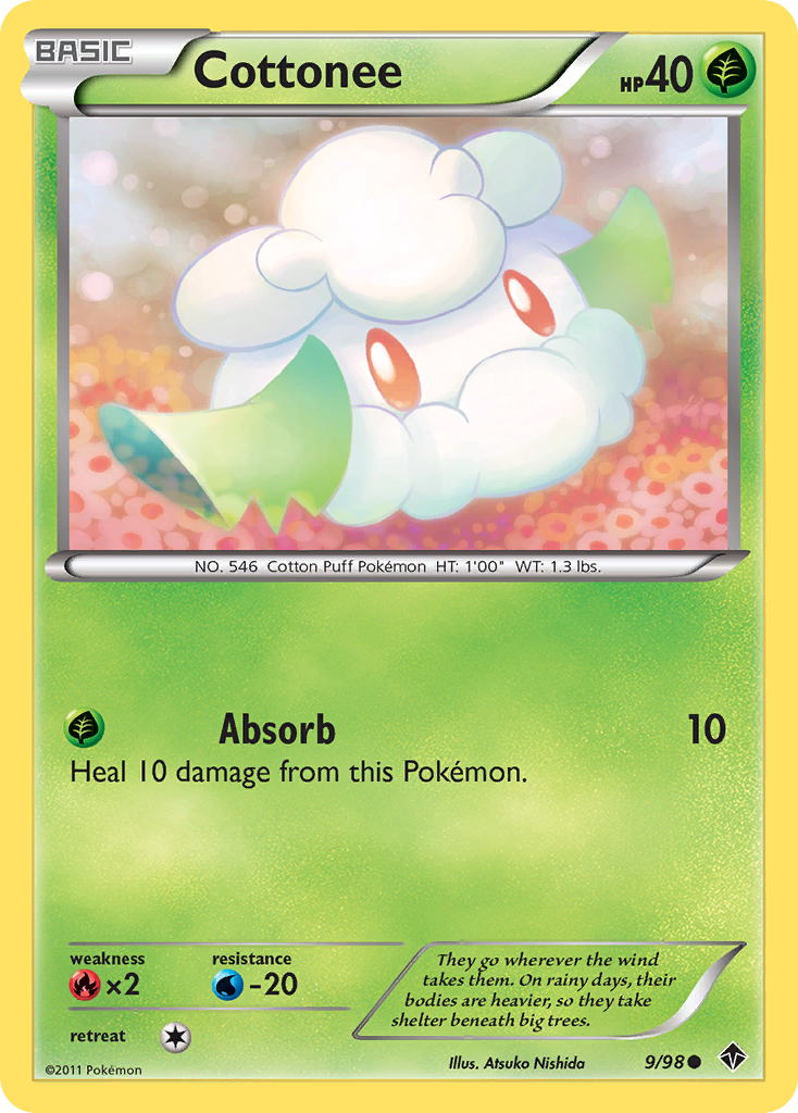 Cottonee – Emerging Powers 9/98 Pokémon card