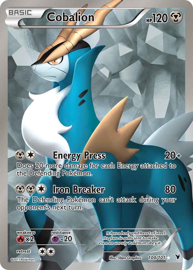 Cobalion – Noble Victories 100/101 Pokémon card