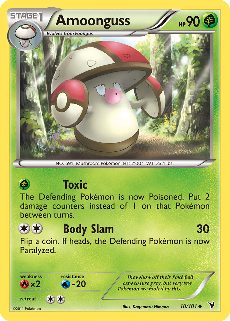 Amoonguss – Noble Victories 10/101 Pokémon card