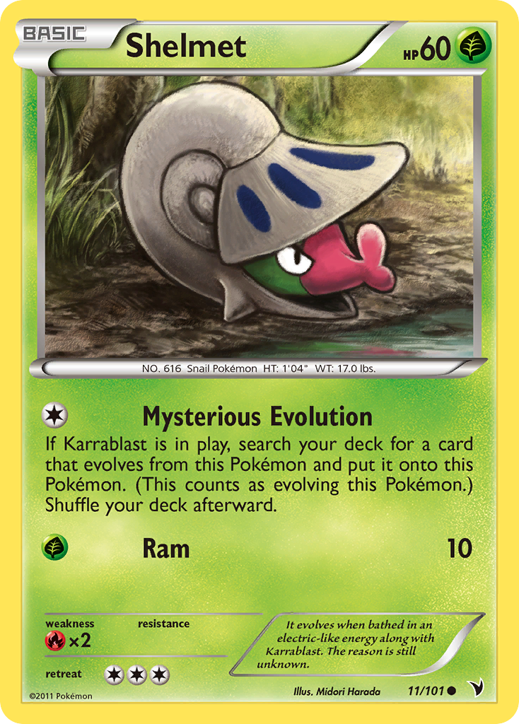 Shelmet – Noble Victories 11/101 Pokémon card
