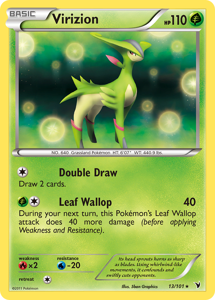 Virizion – Noble Victories 13/101 Pokémon card