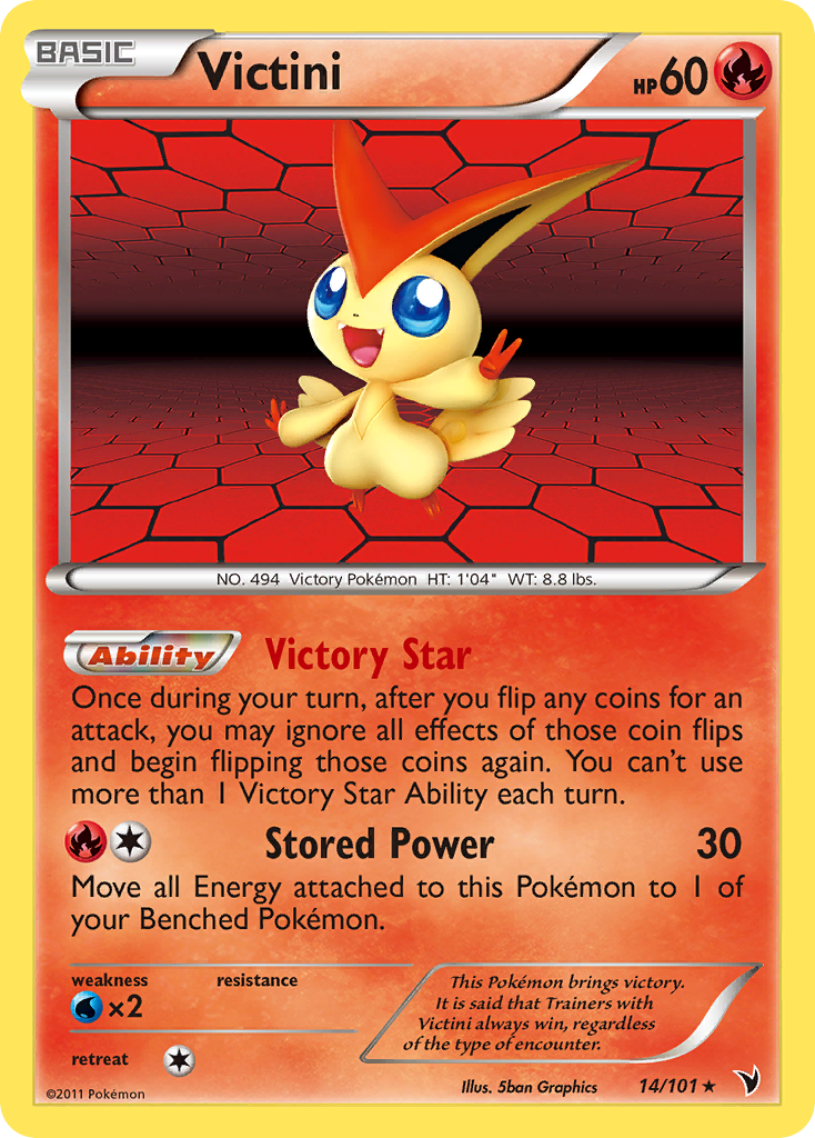 Victini – Noble Victories 14/101 Pokémon card