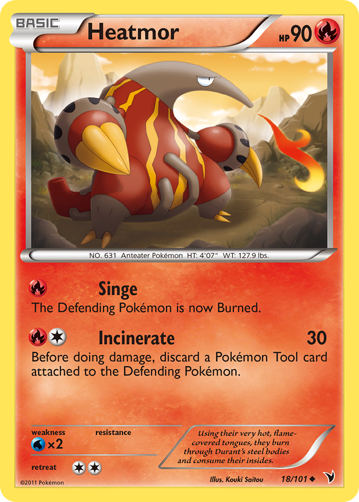 Heatmor – Noble Victories 18/101 Pokémon card