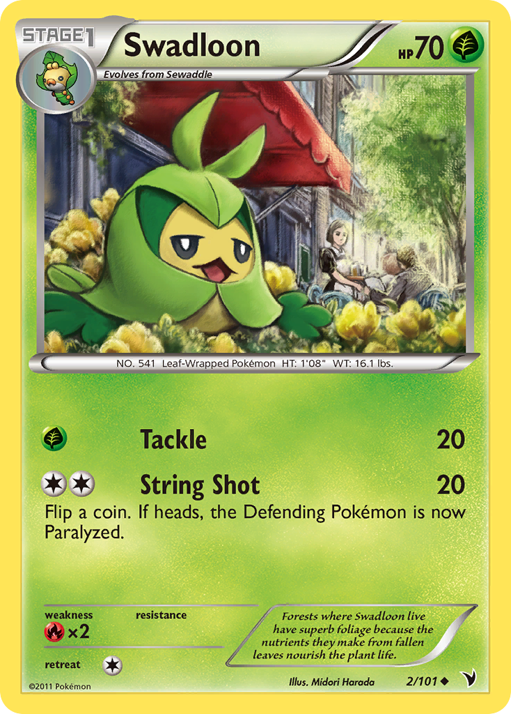 Swadloon – Noble Victories 2/101 Pokémon card