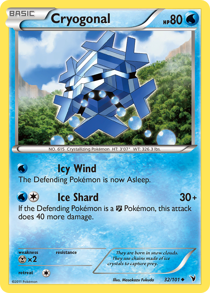 Cryogonal – Noble Victories 32/101 Pokémon card