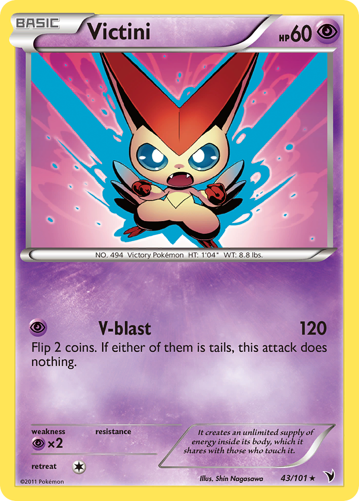 Victini – Noble Victories 43/101 Pokémon card