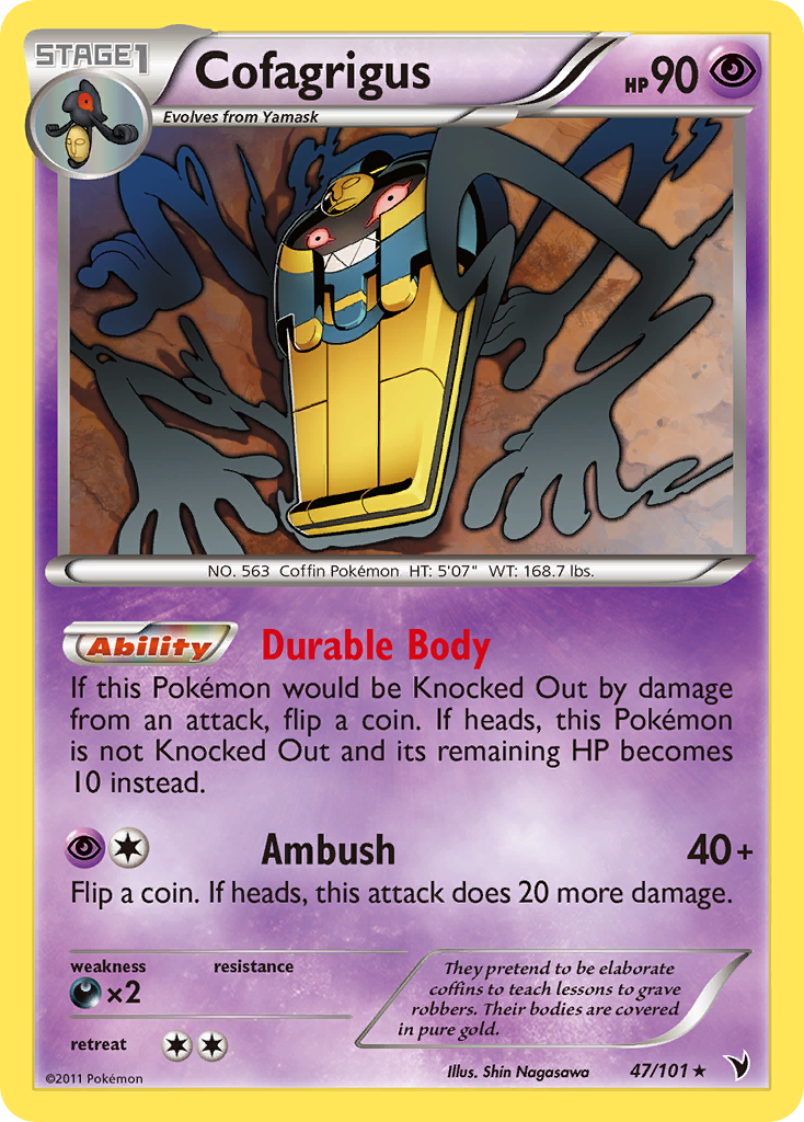 Cofagrigus – Noble Victories 47/101 Pokémon card
