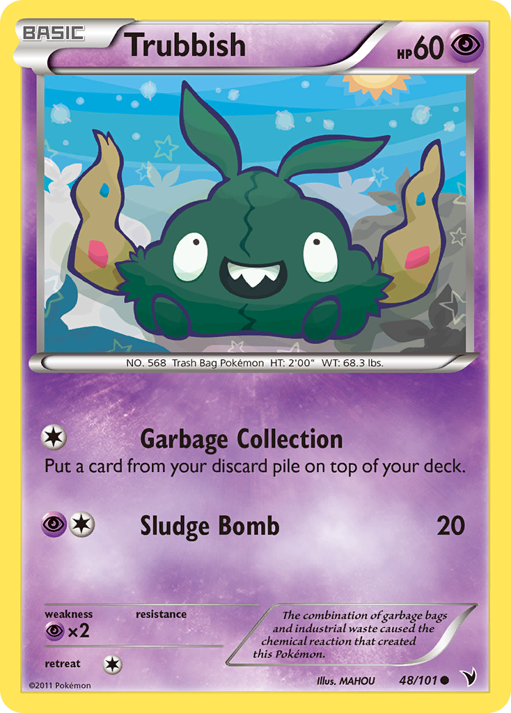 Trubbish – Noble Victories 48/101 Pokémon card