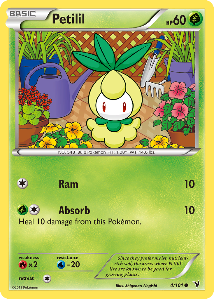 Petilil – Noble Victories 4/101 Pokémon card