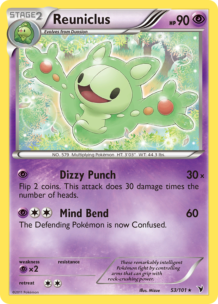 Reuniclus – Noble Victories 53/101 Pokémon card