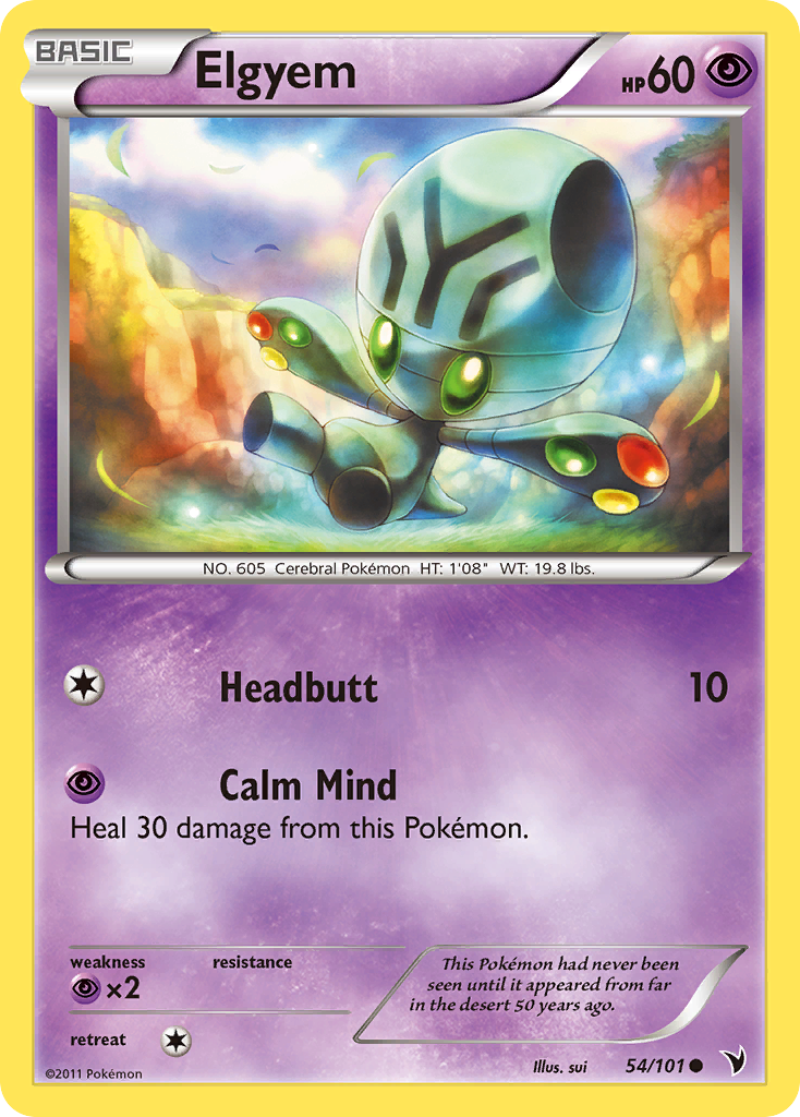 Elgyem – Noble Victories 54/101 Pokémon card
