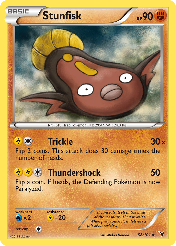 Stunfisk – Noble Victories 68/101 Pokémon card