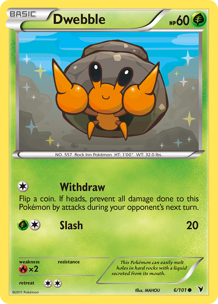 Dwebble – Noble Victories 6/101 Pokémon card