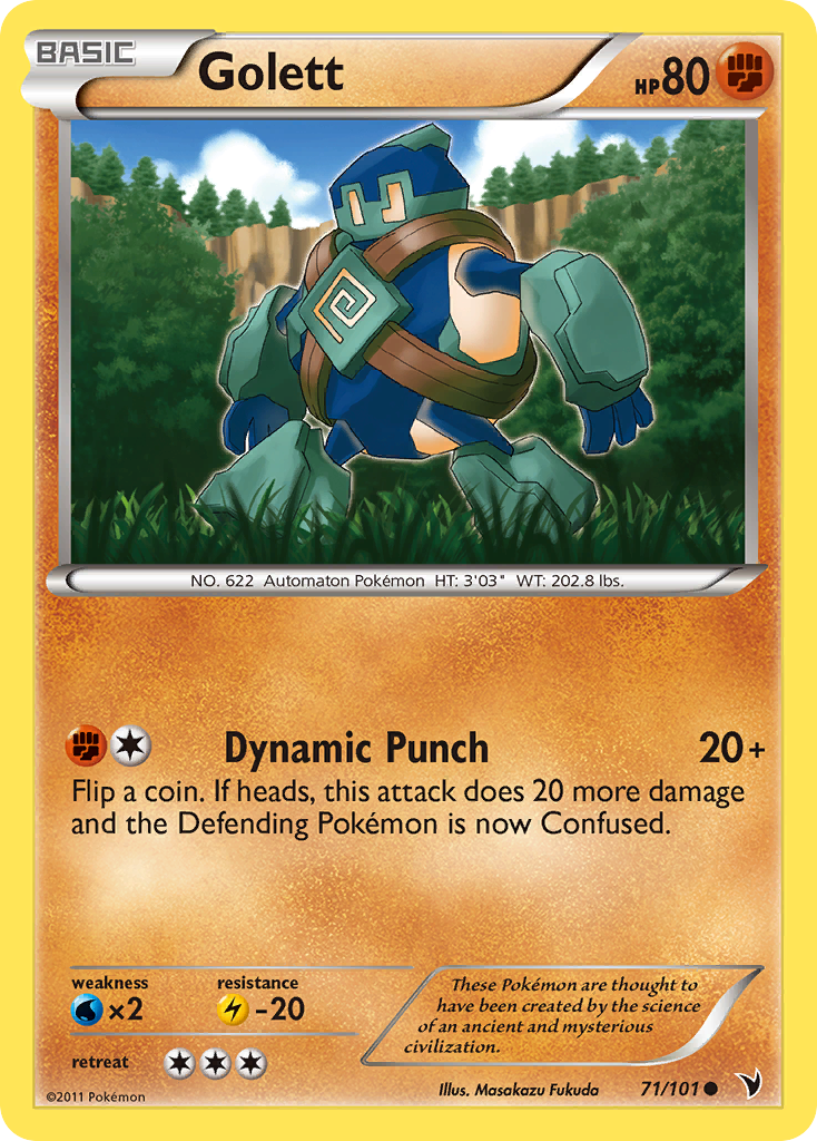 Golett – Noble Victories 71/101 Pokémon card