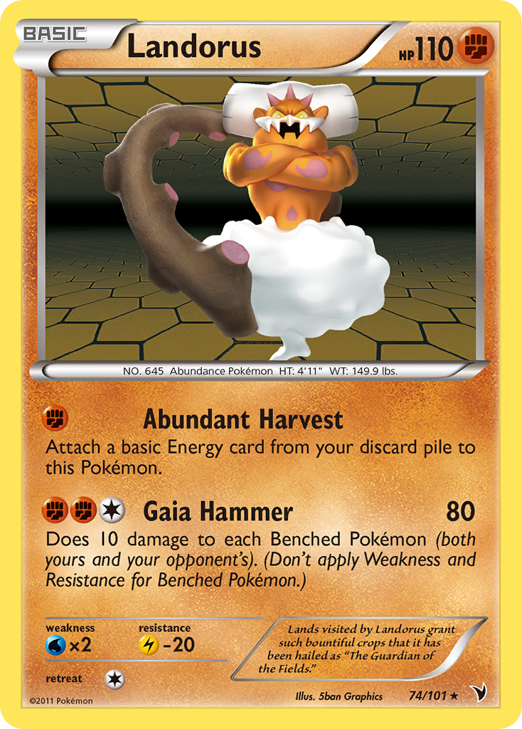 Landorus – Noble Victories 74/101 Pokémon card