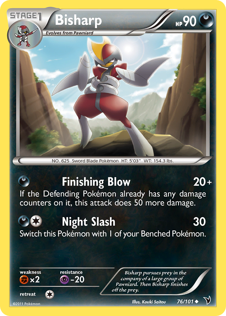Bisharp – Noble Victories 76/101 Pokémon card