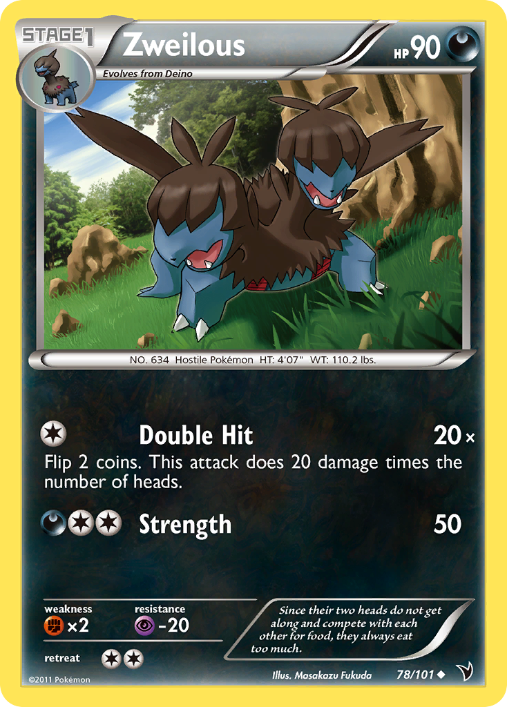 Zweilous – Noble Victories 78/101 Pokémon card
