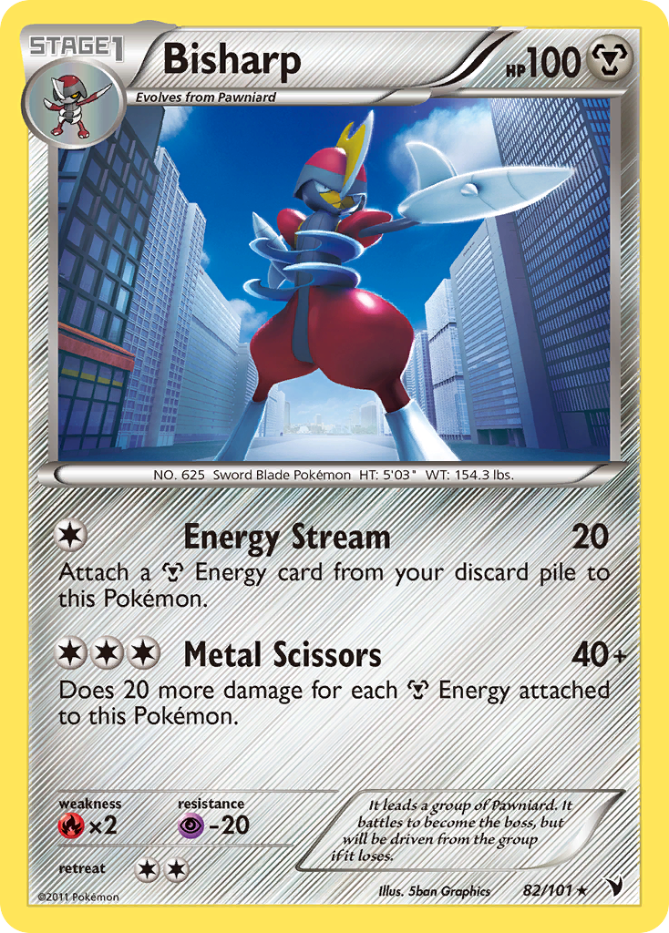 Bisharp – Noble Victories 82/101 Pokémon card