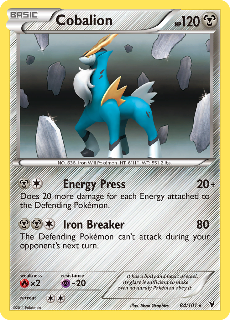 Cobalion – Noble Victories 84/101 Pokémon card