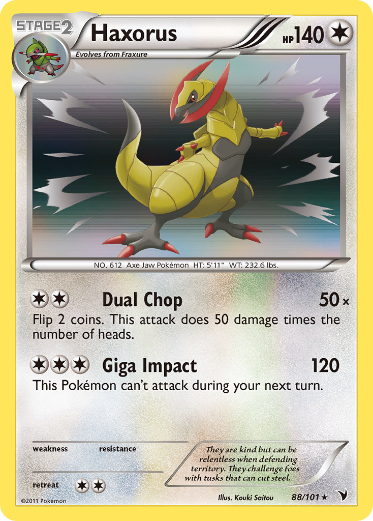 Haxorus – Noble Victories 88/101 Pokémon card