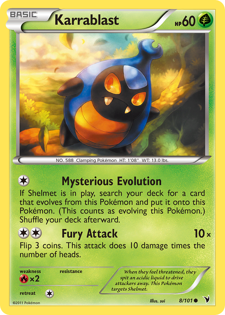 Karrablast – Noble Victories 8/101 Pokémon card