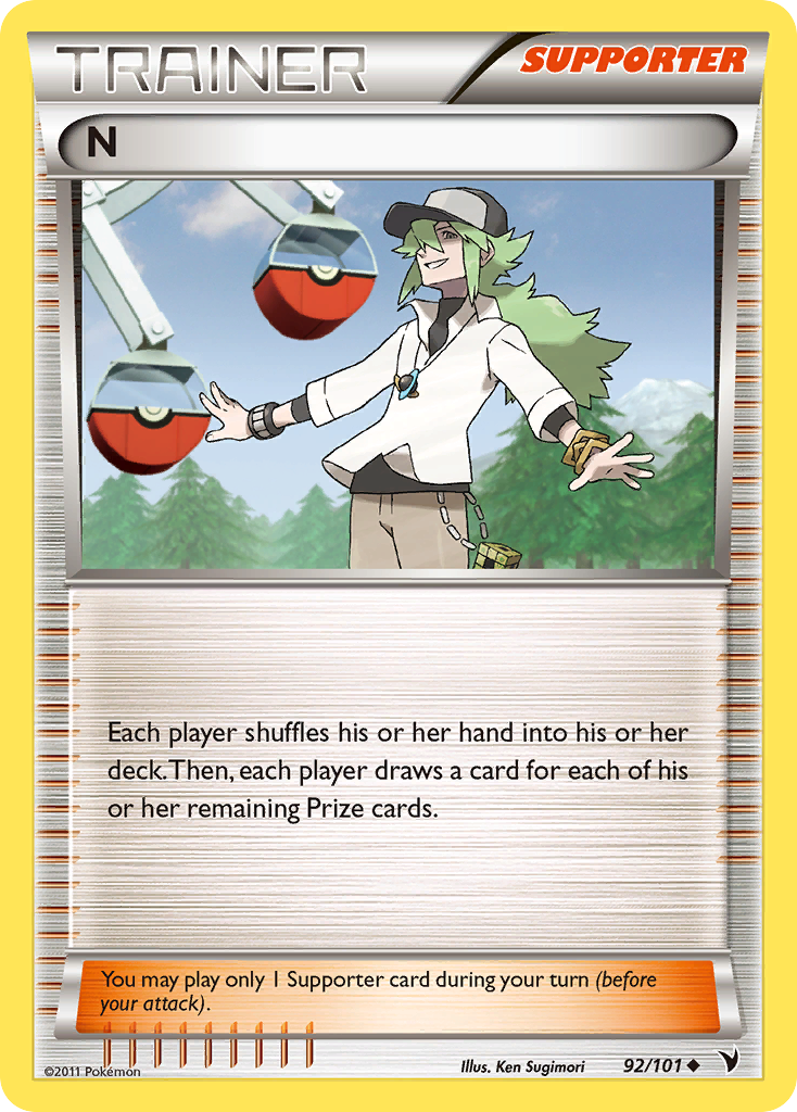 N – Noble Victories 92/101 Pokémon card