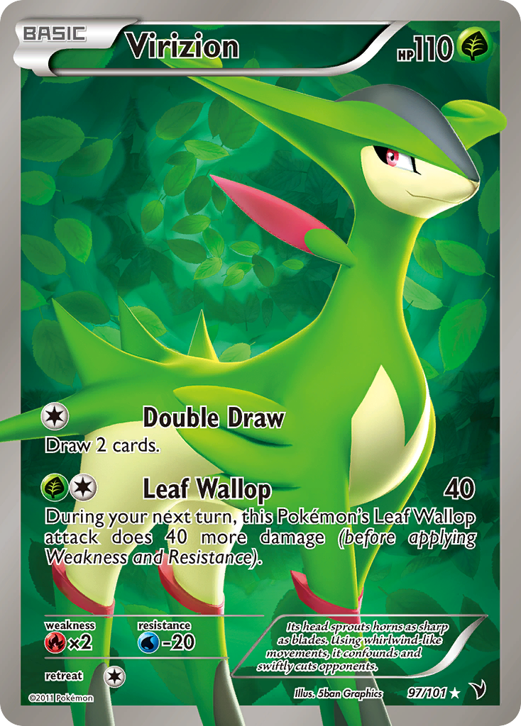 Virizion – Noble Victories 97/101 Pokémon card