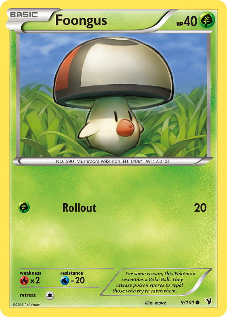 Foongus – Noble Victories 9/101 Pokémon card