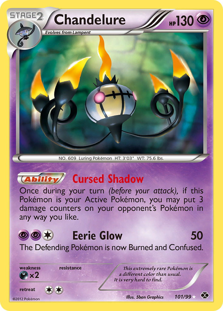 Chandelure – Next Destinies 101/99 Pokémon card