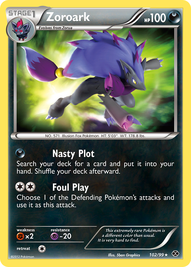 Zoroark – Next Destinies 102/99 Pokémon card