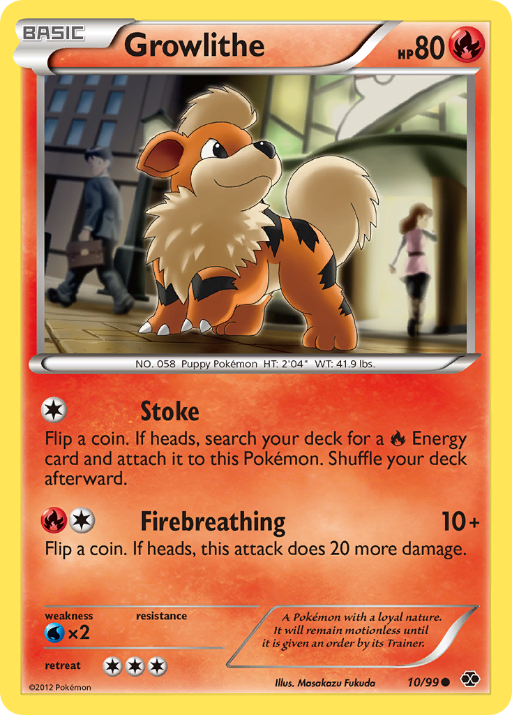 Growlithe – Next Destinies 10/99 Pokémon card