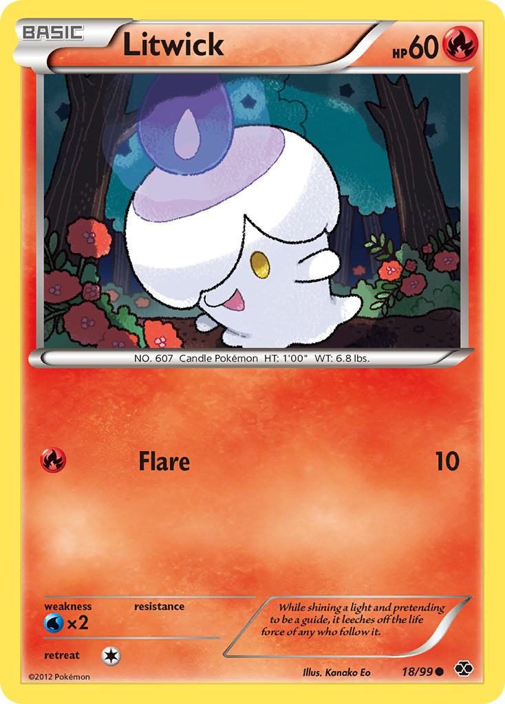 Litwick – Next Destinies 18/99 Pokémon card