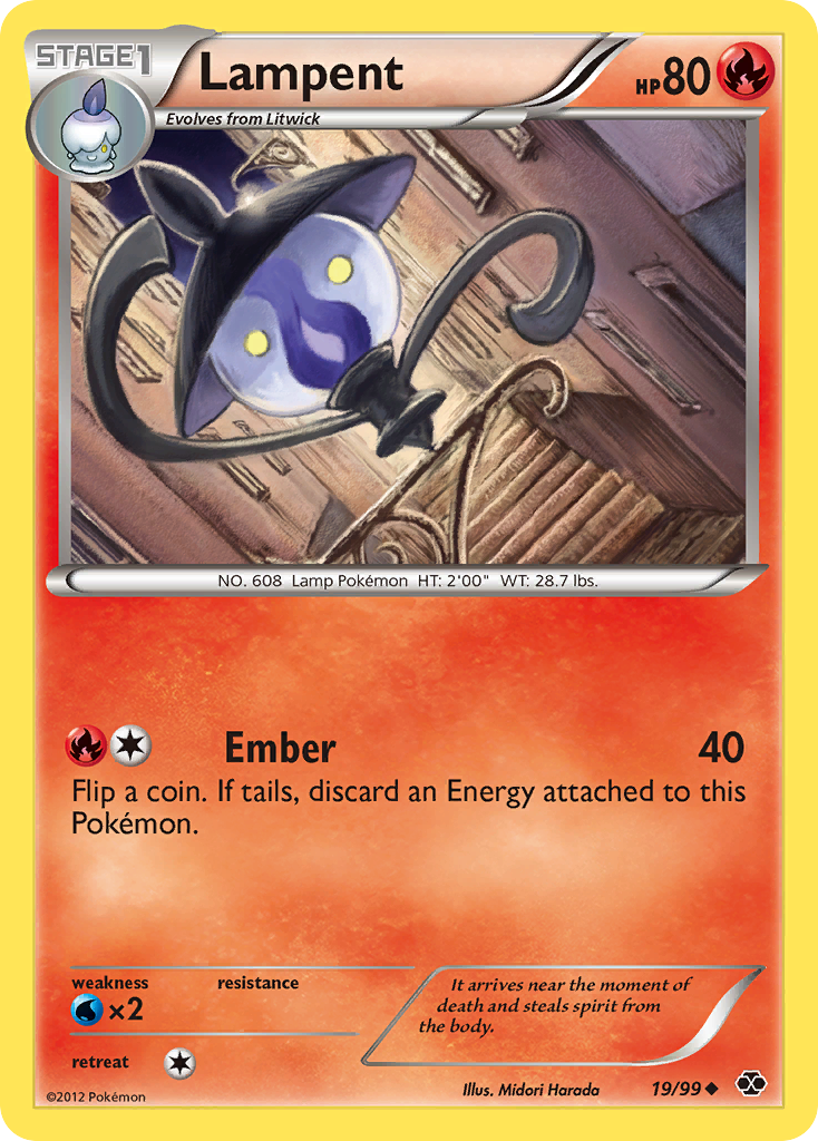 Lampent – Next Destinies 19/99 Pokémon card