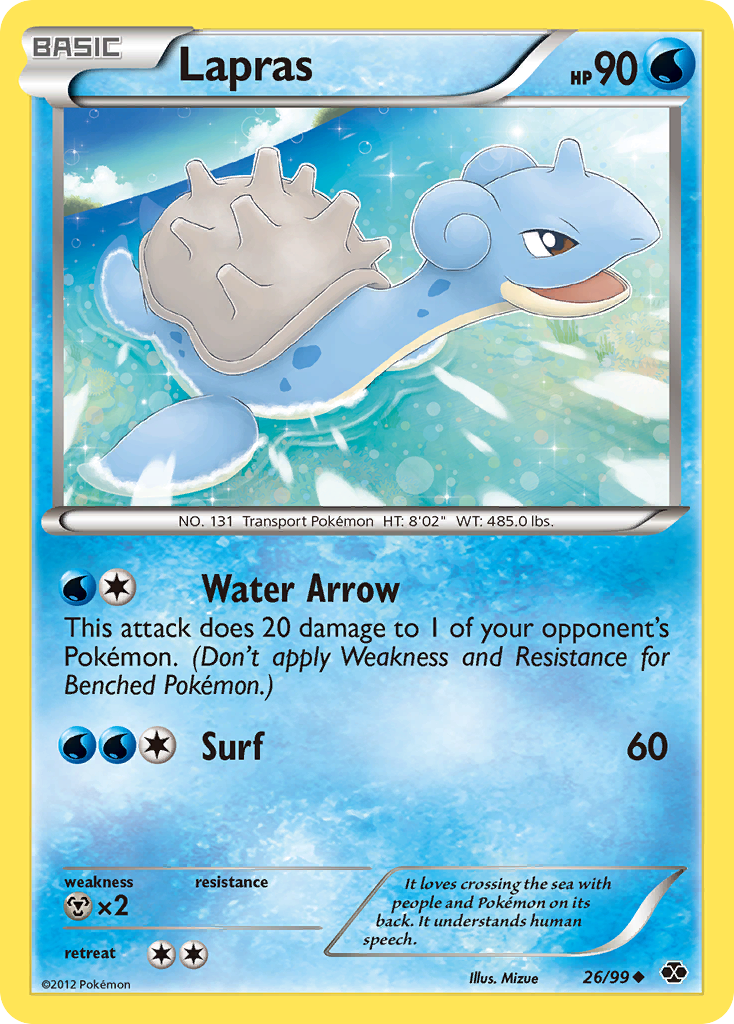 Lapras – Next Destinies 26/99 Pokémon card