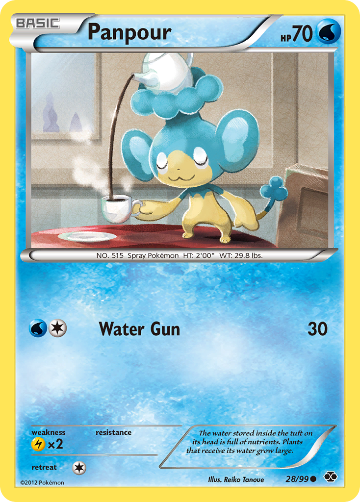 Panpour – Next Destinies 28/99 Pokémon card