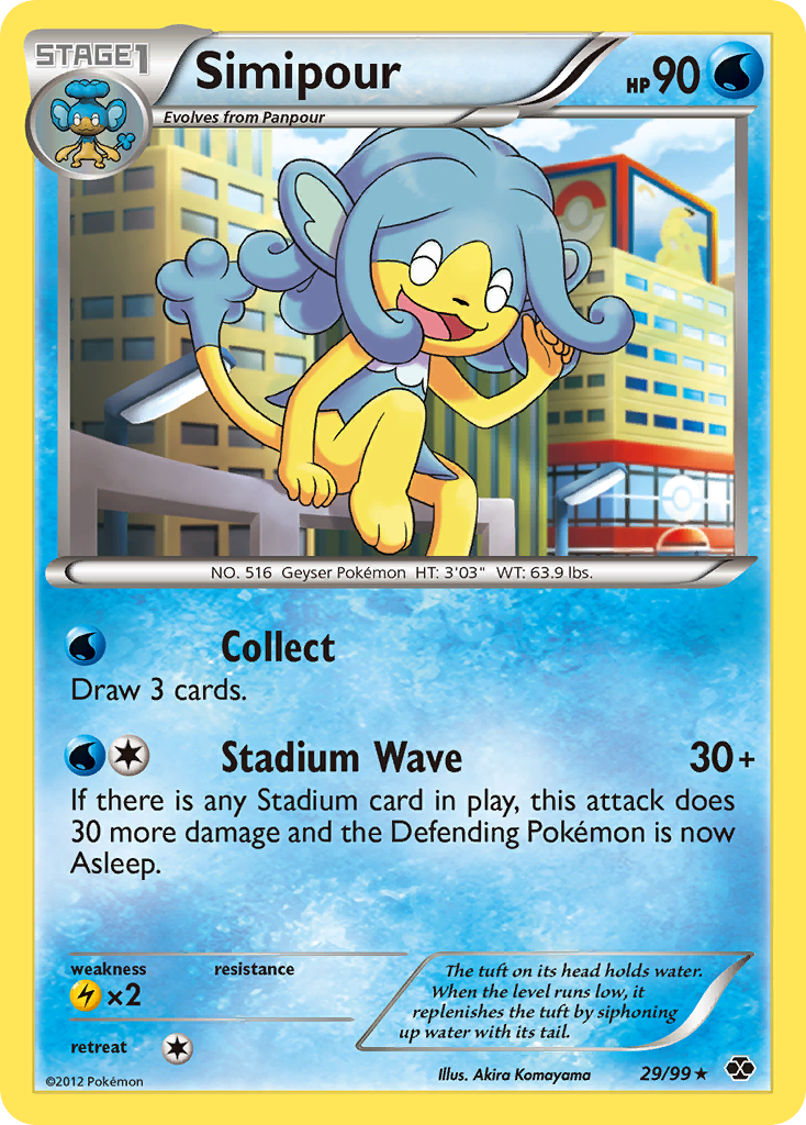 Simipour – Next Destinies 29/99 Pokémon card