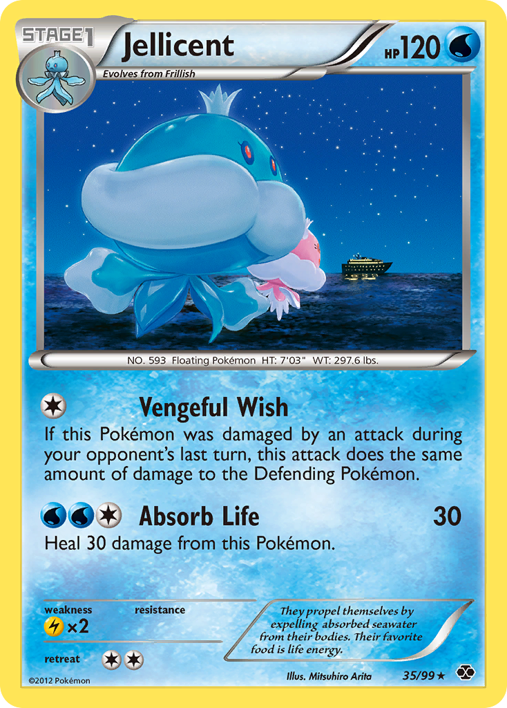 Jellicent – Next Destinies 35/99 Pokémon card