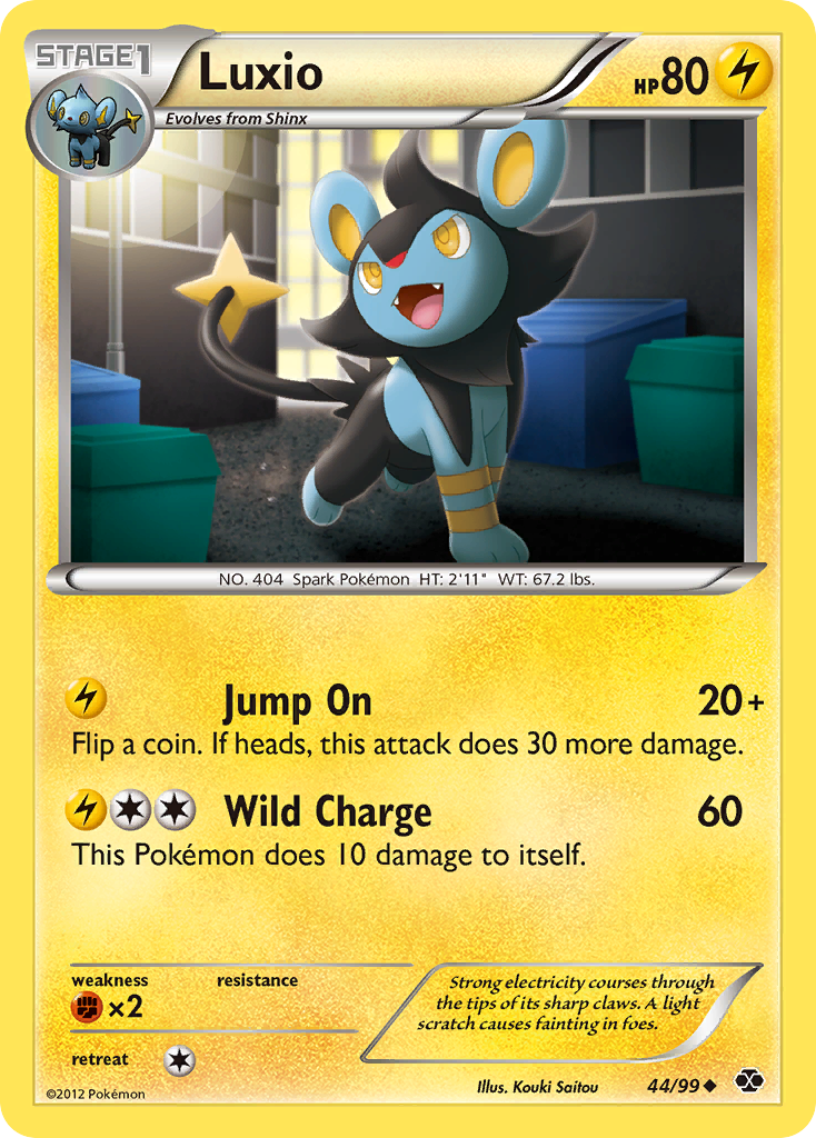 Luxio – Next Destinies 44/99 Pokémon card